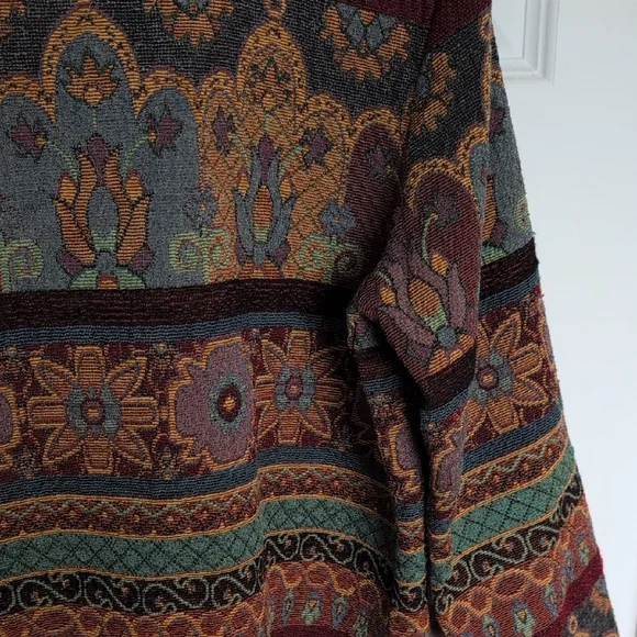 Women's Multicolor Patterned Jacket - Picture 5 of 7